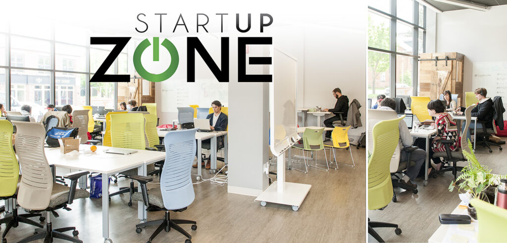 people working in Startup Zone working space