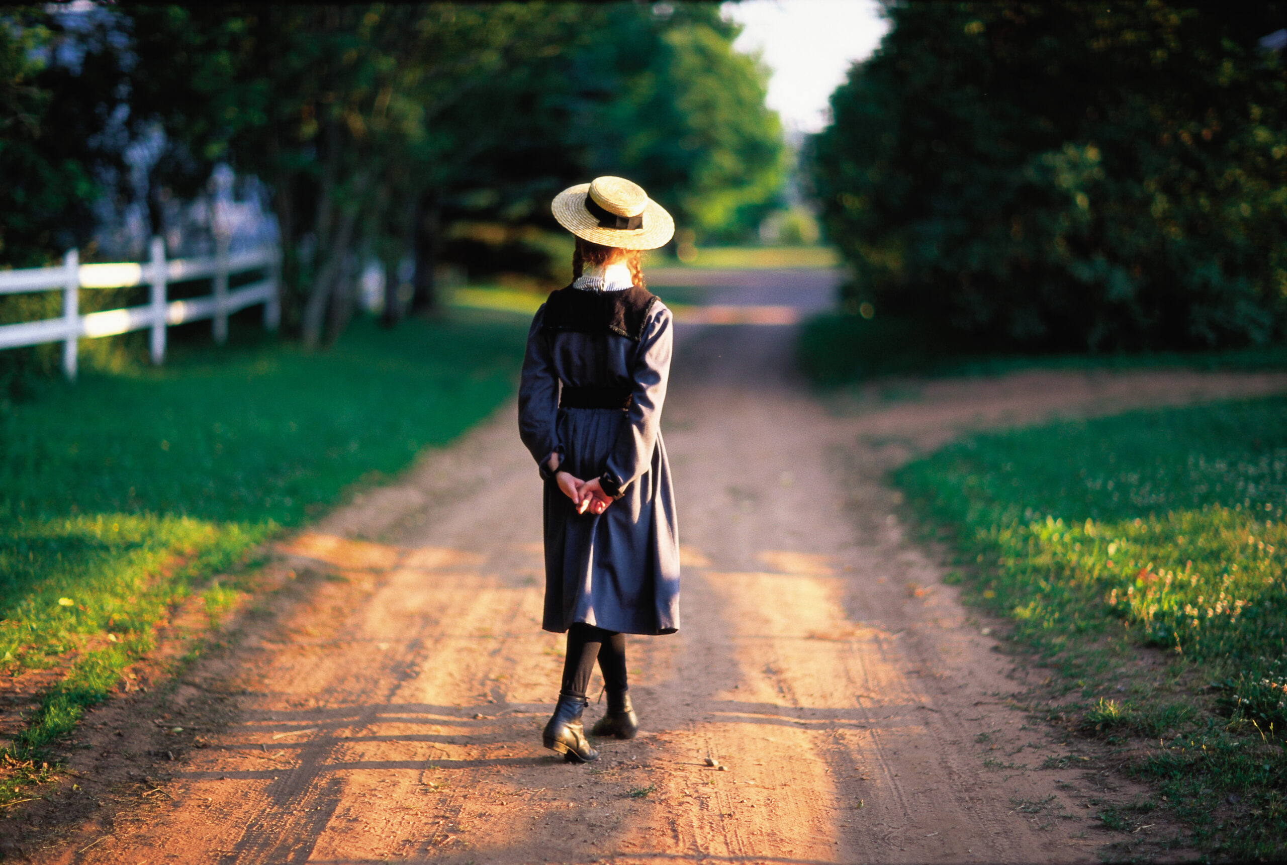 Anne of Green Gables on a dirt road