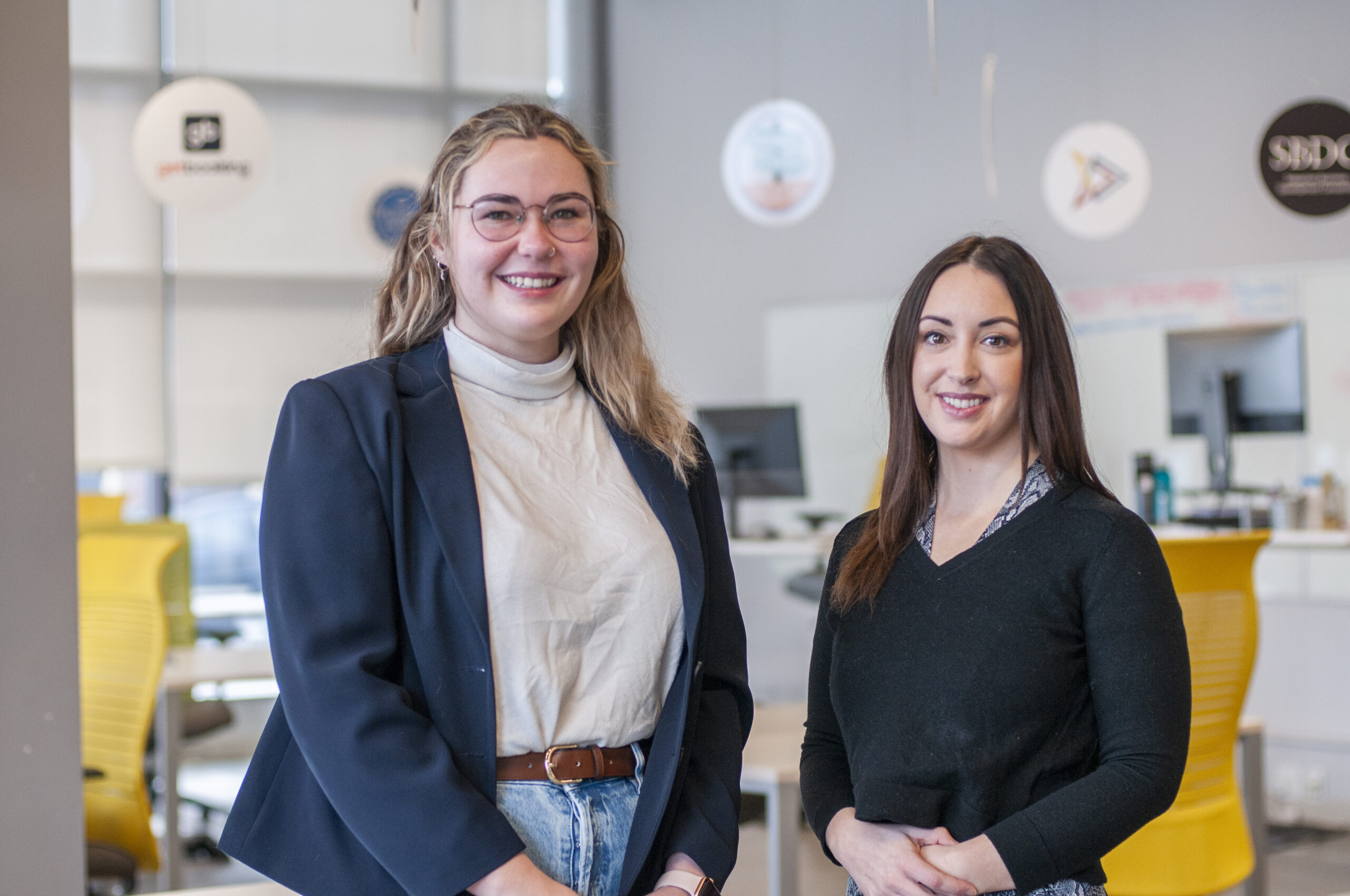 (Left to right) Sam MacLean and Shelby McDonald from Startup Zone